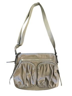 MZ WALLACE Paige Nylon Crossbody Bag in Grey